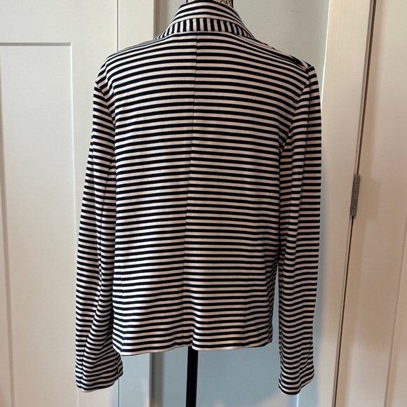 New York & Company Navy and White Striped Blazer - Picture 2 of 4
